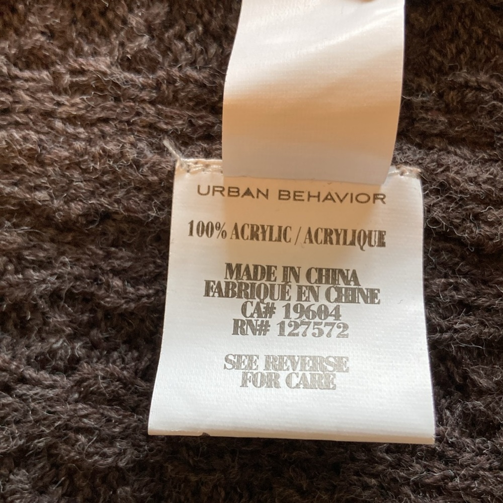 Urban Behaviour Women's Brown Knit Sweater Size L EUC - Picture 8 of 13